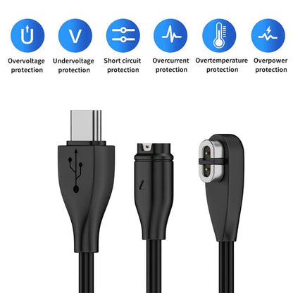 2 in 1 Earphone & Smart Watch Charging Adapter Cable for Shokz & Garmin, Interface:Type-C by bashfashion