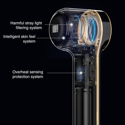 AF-101 Home Milk Light DPL Freezing Point Photon Skin Rejuvenation Device, EU Plug(Black) by bashfashion