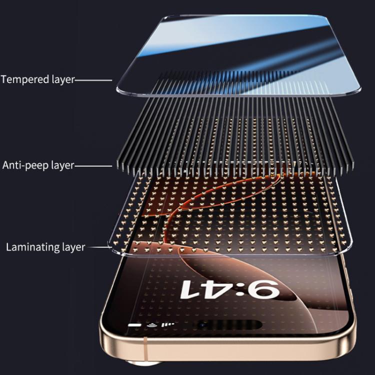 For iPhone 13 / 13 Pro / 14 Easy Install Box Dust-Free Privacy Tempered Glass Film by bashfashion