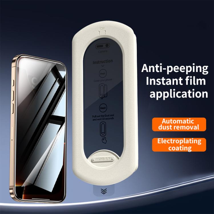 For iPhone 12 Pro Max Easy Install Box Dust-Free Privacy Tempered Glass Film by bashfashion