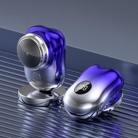 WG-P10X Portable Rechargeable LED Digital Display Electric Shaver(Gradient Blue) by bashfashion