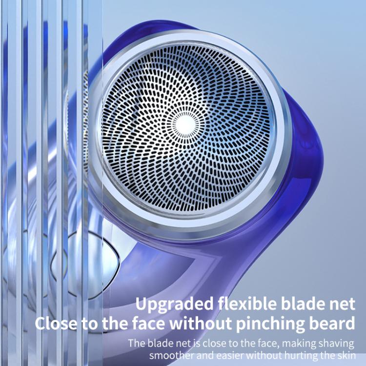 WG-P10X Portable Rechargeable LED Digital Display Electric Shaver(Gradient Blue) by bashfashion