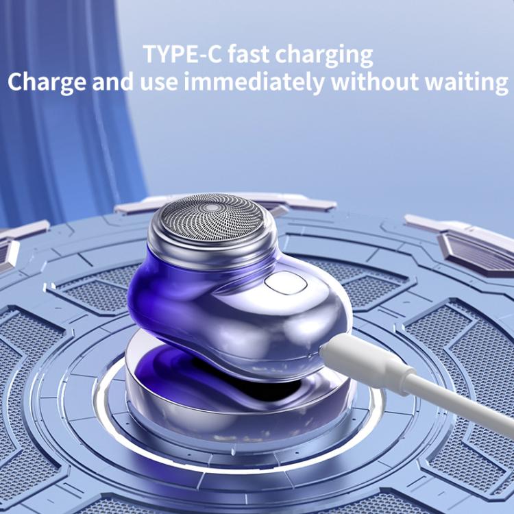 WG-P10X Portable Rechargeable LED Digital Display Electric Shaver(Gradient Blue) by bashfashion