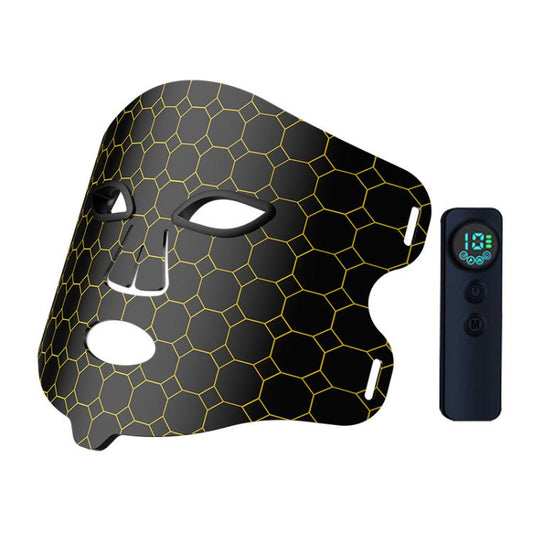 WG-B-M03 Vibration Massage Photon Mask Photon Rejuvenation Facial Beauty Device, EU Plug(Black) by bashfashion