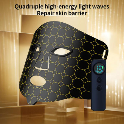 WG-B-M03 Vibration Massage Photon Mask Photon Rejuvenation Facial Beauty Device, US Plug(Black) by bashfashion