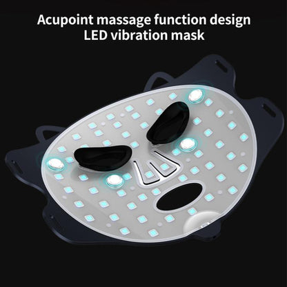 WG-B-M03 Vibration Massage Photon Mask Photon Rejuvenation Facial Beauty Device, US Plug(Black) by bashfashion