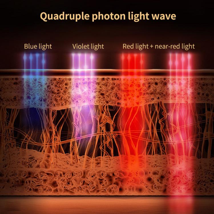 WG-B-M03 Vibration Massage Photon Mask Photon Rejuvenation Facial Beauty Device, UK Plug(Black) by bashfashion