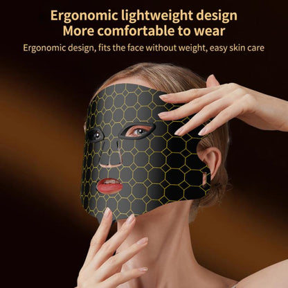 WG-B-M03 Vibration Massage Photon Mask Photon Rejuvenation Facial Beauty Device, US Plug(Black) by bashfashion