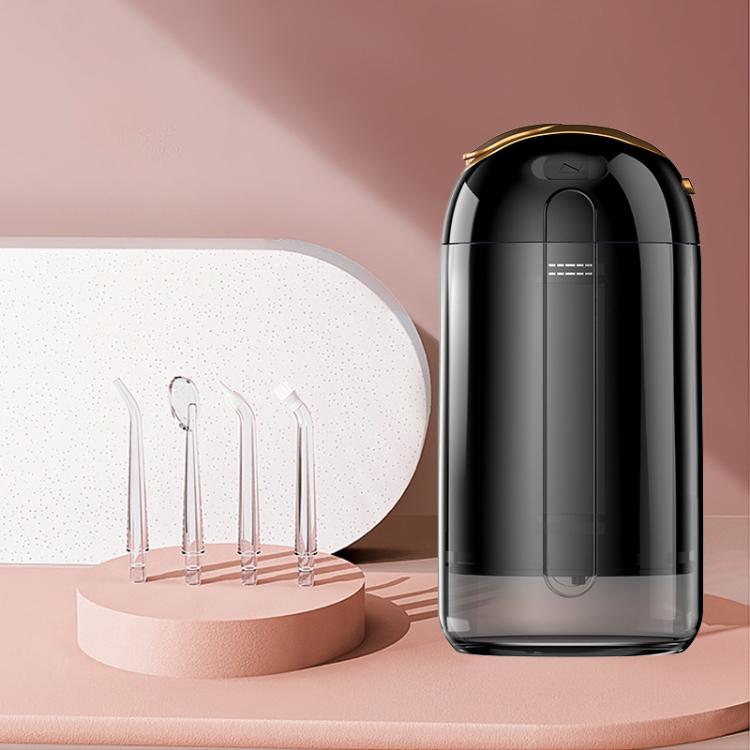 FY-B302 Smart Oral Teeth Irrigator Portable Retractable Electric Water Flosser, 200ml Water Tank(Black) by bashfashion