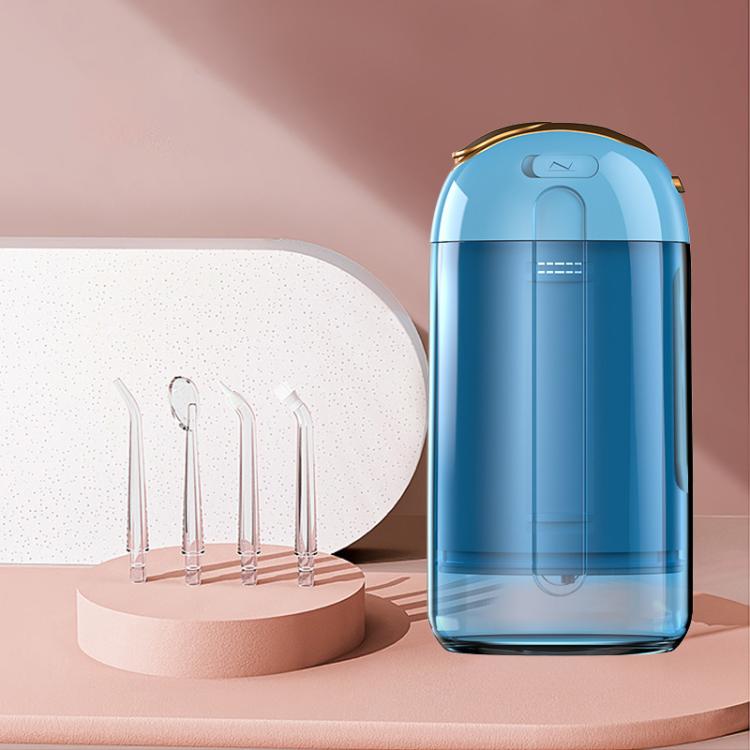 FY-B302 Smart Oral Teeth Irrigator Portable Retractable Electric Water Flosser, 200ml Water Tank(Blue) by bashfashion