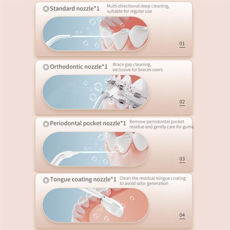 FY-B302 Smart Oral Teeth Irrigator Portable Retractable Electric Water Flosser, 200ml Water Tank(Black) by bashfashion