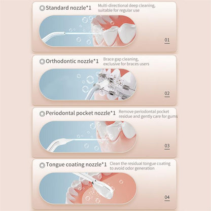 FY-B302 Smart Oral Teeth Irrigator Portable Retractable Electric Water Flosser, 200ml Water Tank(Black) by bashfashion