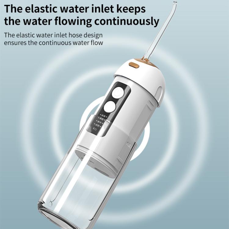 FY-B302 Smart Oral Teeth Irrigator Portable Retractable Electric Water Flosser, 200ml Water Tank(Black) by bashfashion