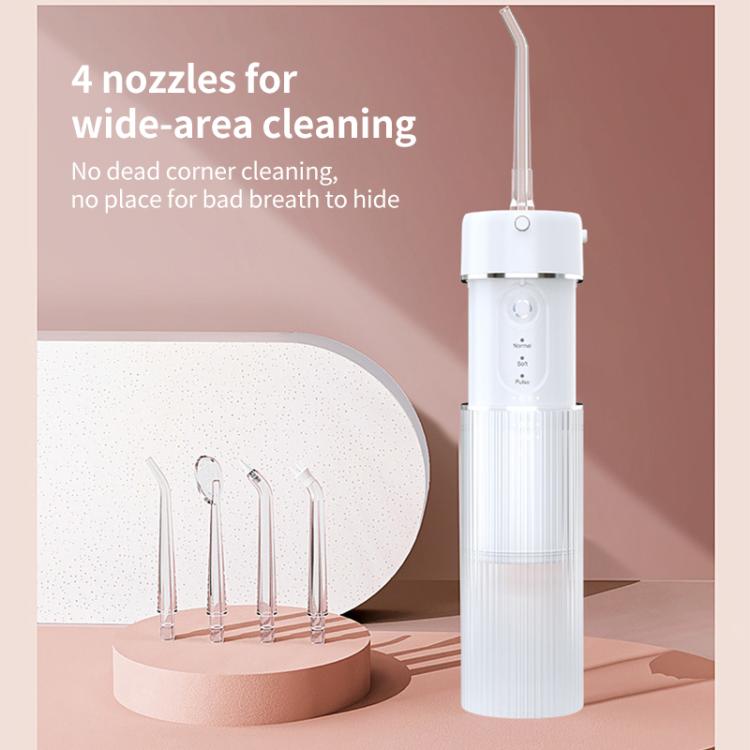 WF-B309 Retractable Electric Water Flosser Portable Oral Irrigator, 190ml Water Tank(White) by bashfashion
