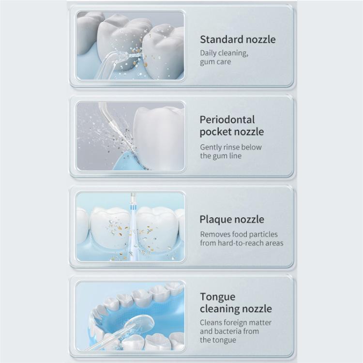 WF-B309 Retractable Electric Water Flosser Portable Oral Irrigator, 190ml Water Tank(White) by bashfashion