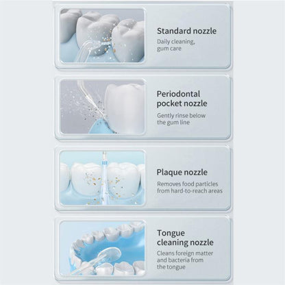 WF-B309 Retractable Electric Water Flosser Portable Oral Irrigator, 190ml Water Tank(White) by bashfashion