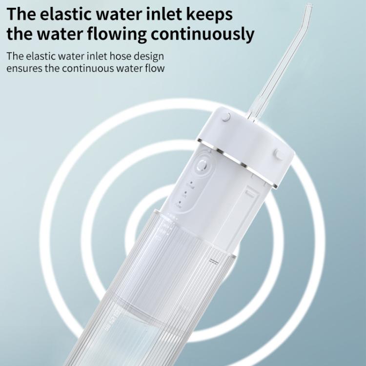 WF-B309 Retractable Electric Water Flosser Portable Oral Irrigator, 190ml Water Tank(White) by bashfashion