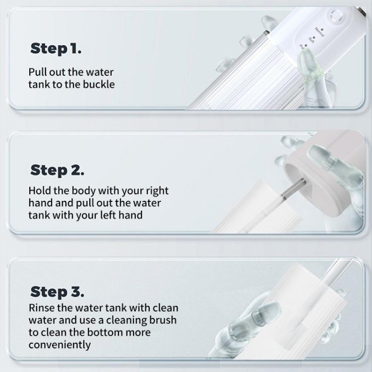 WF-B309 Retractable Electric Water Flosser Portable Oral Irrigator, 190ml Water Tank(White) by bashfashion