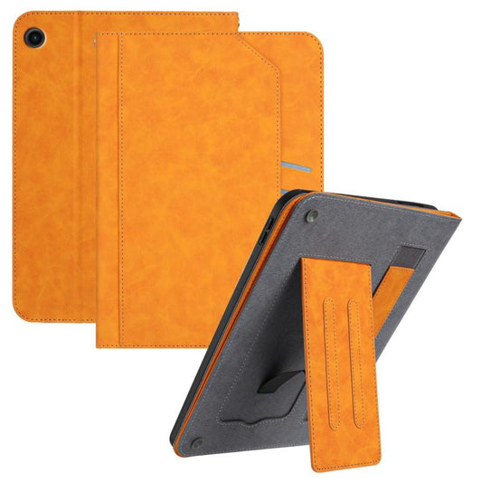 For Samsung Galaxy Tab A11+ / A9+ Multifunctional Wristband Leather Tablet Case(Yellow) by bashfashion