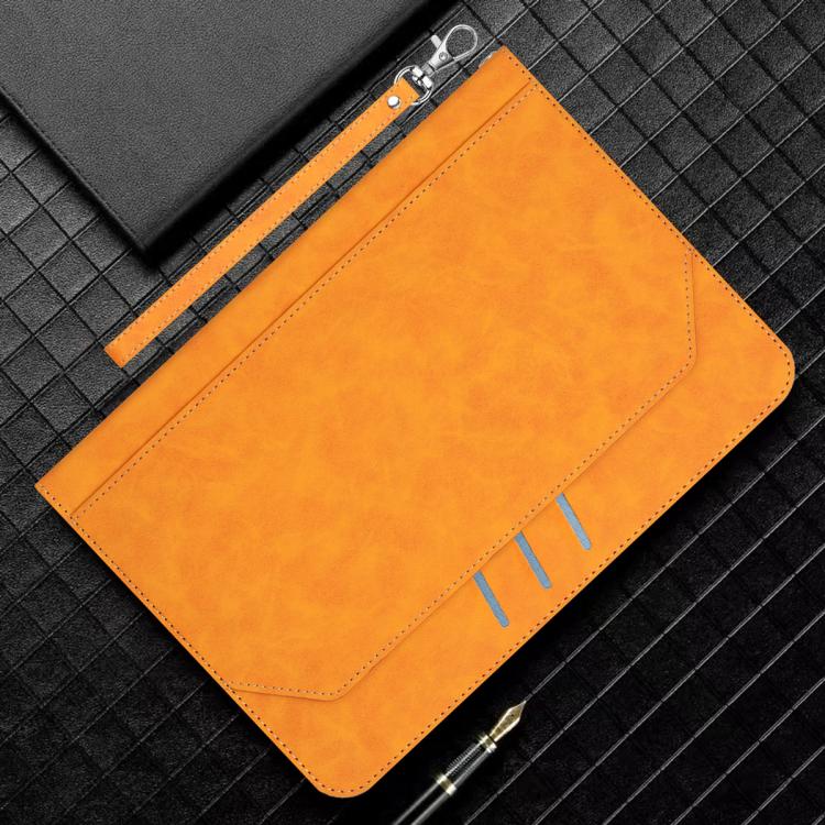 For Samsung Galaxy Tab A11+ / A9+ Multifunctional Wristband Leather Tablet Case(Yellow) by bashfashion