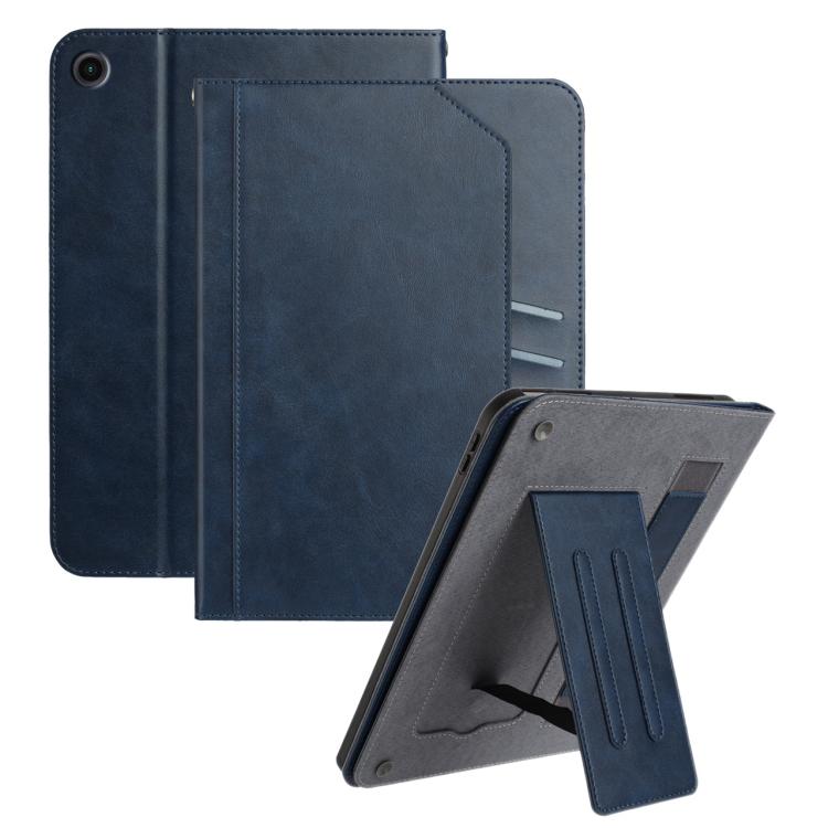 For Samsung Galaxy Tab A11+ / A9+ Multifunctional Wristband Leather Tablet Case(Dark Blue) by bashfashion