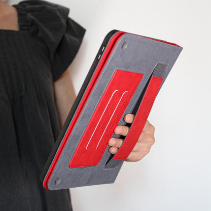 For Samsung Galaxy Tab S10 / S10 FE Multifunctional Wristband Leather Tablet Case(Red) by bashfashion