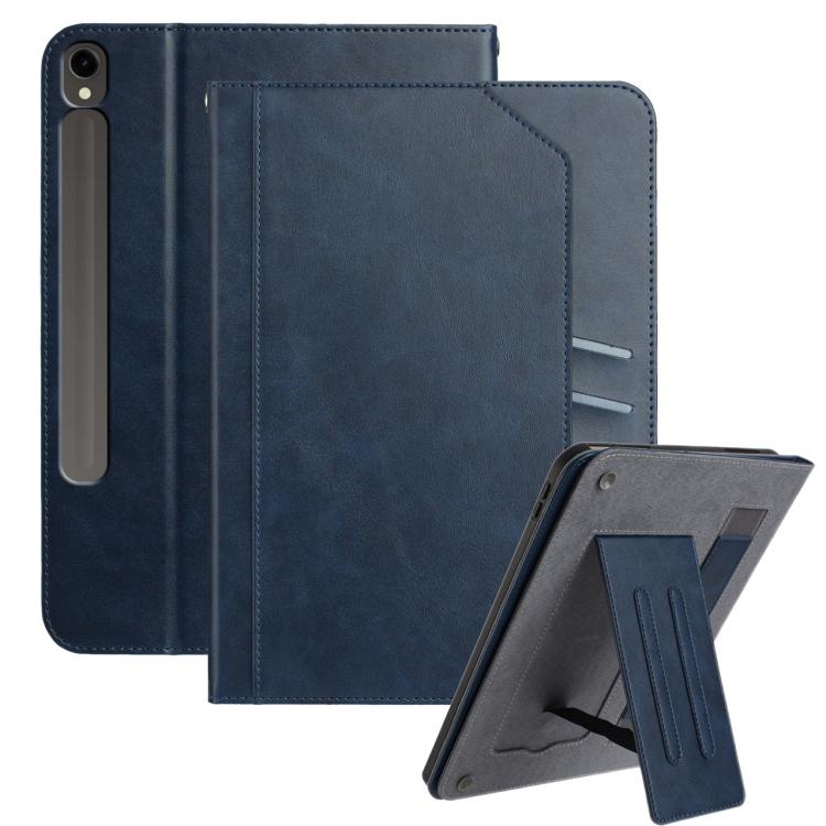 For Samsung Galaxy Tab S10 / S10 FE Multifunctional Wristband Leather Tablet Case(Dark Blue) by bashfashion