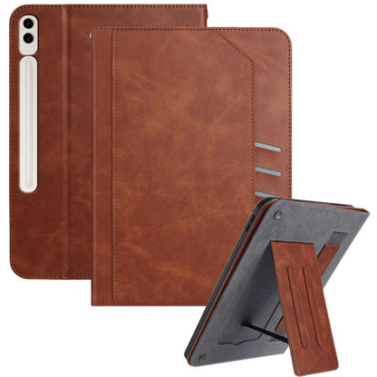 For Samsung Galaxy Tab S10+ / S9+ Multifunctional Wristband Leather Tablet Case(Brown) by bashfashion