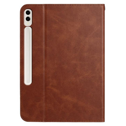 For Samsung Galaxy Tab S10+ / S9+ Multifunctional Wristband Leather Tablet Case(Brown) by bashfashion