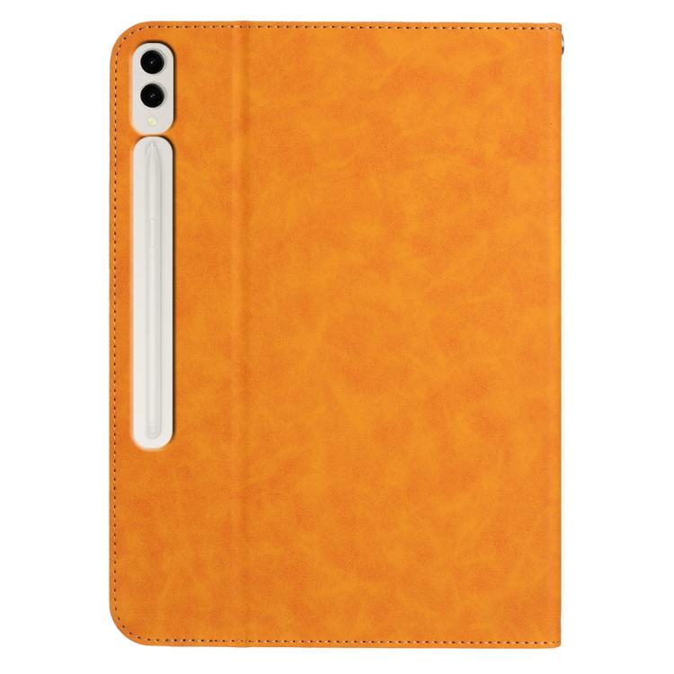 For Samsung Galaxy Tab S10+ / S9+ Multifunctional Wristband Leather Tablet Case(Yellow) by bashfashion