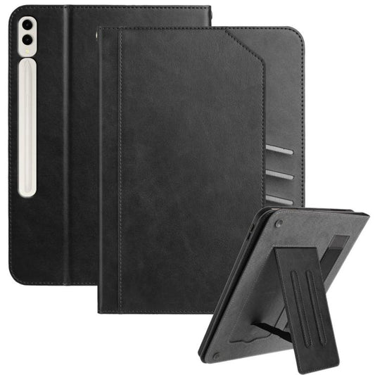For Samsung Galaxy Tab S10+ / S9+ Multifunctional Wristband Leather Tablet Case(Black) by bashfashion