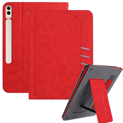 For Samsung Galaxy Tab S10+ / S9+ Multifunctional Wristband Leather Tablet Case(Red) by bashfashion