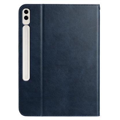 For Samsung Galaxy Tab S10+ / S9+ Multifunctional Wristband Leather Tablet Case(Dark Blue) by bashfashion