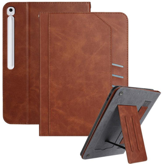 For Samsung Galaxy Tab S10 FE+ Multifunctional Wristband Leather Tablet Case(Brown) by bashfashion