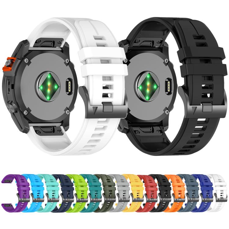 For Garmin 22mm Official Quick Release Silicone Watch Band(White) by bashfashion