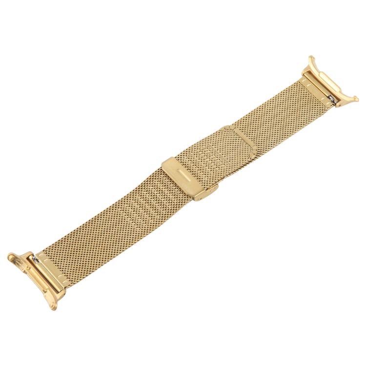 For Samsung Galaxy Watch Ultra 47mm / Ultra 2025 Integrated Buckle Embossed Milanese Metal Watch Band(Gold) by bashfashion