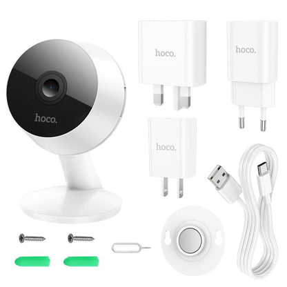 hoco D3 3MP 2.4G WiFi Indoor Card HD Camera(EU Plug) by hoco