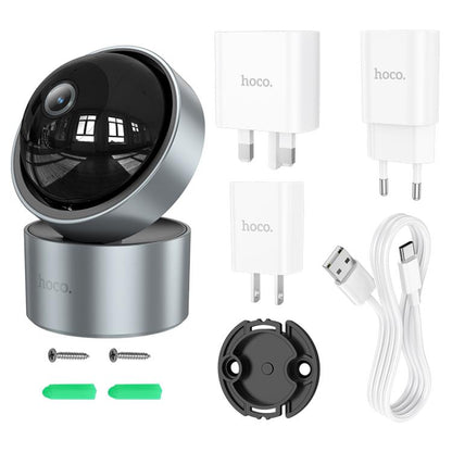 hoco D5 3MP 2.4G WiFi IP54 Indoor PTZ HD Camera(UK Plug) by hoco