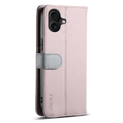 For iPhone 16 Plus ESEBLE E11 Colorful Litchi Pattern Zipper Wallet Leather Phone Case(Light Purple) by ESEBLE