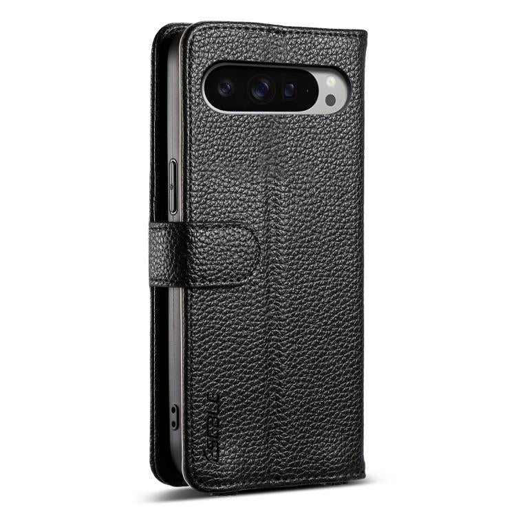 For Google Pixel 9 Pro XL ESEBLE E11 Colorful Litchi Pattern Zipper Wallet Leather Phone Case(Black) by ESEBLE
