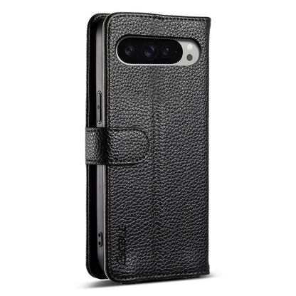 For Google Pixel 9 Pro XL ESEBLE E11 Colorful Litchi Pattern Zipper Wallet Leather Phone Case(Black) by ESEBLE