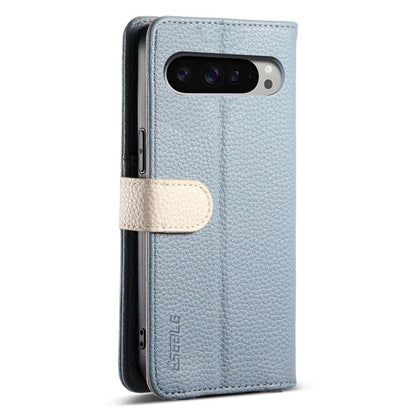 For Google Pixel 9 / 9 Pro ESEBLE E11 Colorful Litchi Pattern Zipper Wallet Leather Phone Case(Sky Blue) by ESEBLE