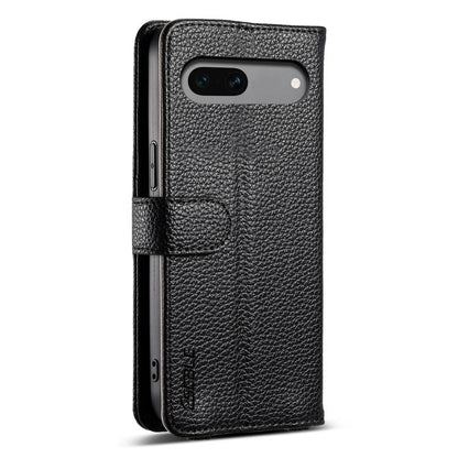 For Google Pixel 8a ESEBLE E11 Colorful Litchi Pattern Zipper Wallet Leather Phone Case(Black) by ESEBLE