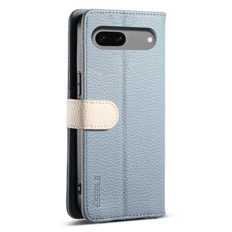 For Google Pixel 8a ESEBLE E11 Colorful Litchi Pattern Zipper Wallet Leather Phone Case(Sky Blue) by ESEBLE