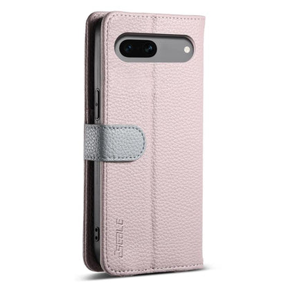 For Google Pixel 8a ESEBLE E11 Colorful Litchi Pattern Zipper Wallet Leather Phone Case(Light Purple) by ESEBLE