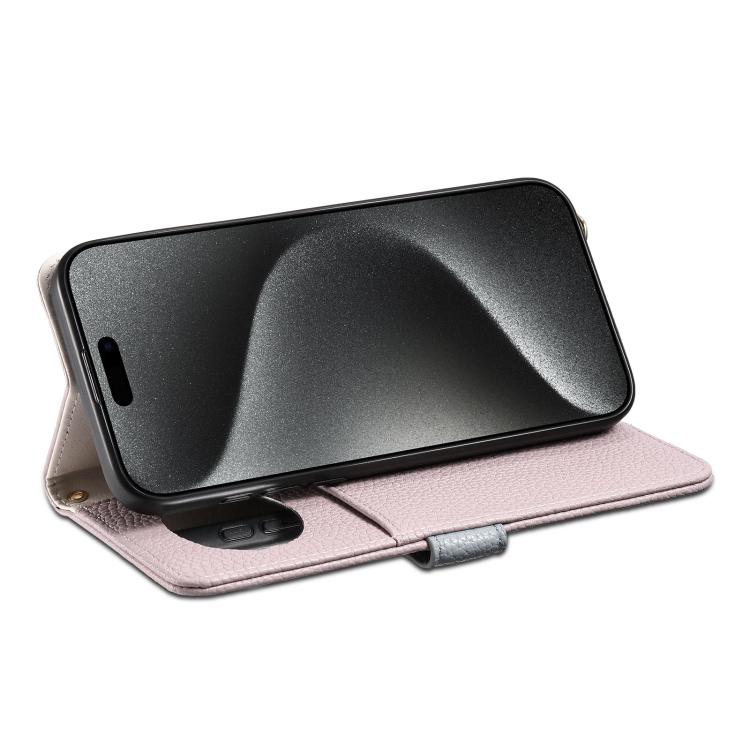 For Google Pixel 8a ESEBLE E11 Colorful Litchi Pattern Zipper Wallet Leather Phone Case(Light Purple) by ESEBLE