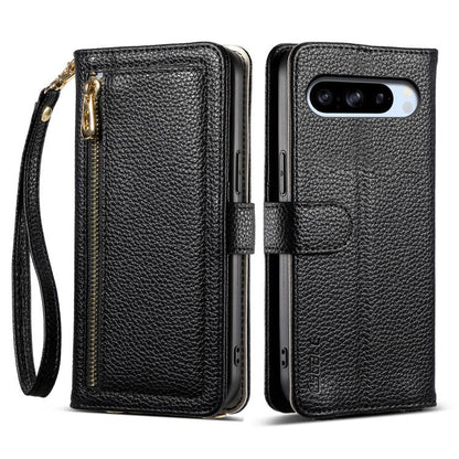 For Google Pixel 8 Pro ESEBLE E11 Colorful Litchi Pattern Zipper Wallet Leather Phone Case(Black) by ESEBLE