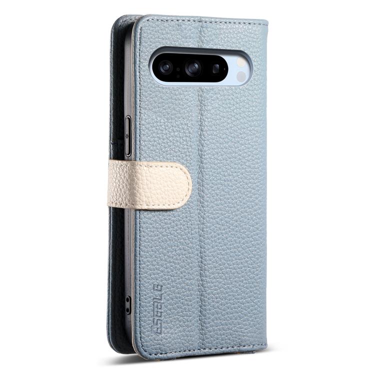 For Google Pixel 8 Pro ESEBLE E11 Colorful Litchi Pattern Zipper Wallet Leather Phone Case(Sky Blue) by ESEBLE