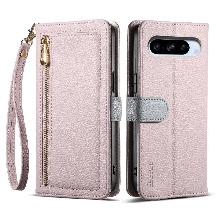 For Google Pixel 8 Pro ESEBLE E11 Colorful Litchi Pattern Zipper Wallet Leather Phone Case(Light Purple) by ESEBLE