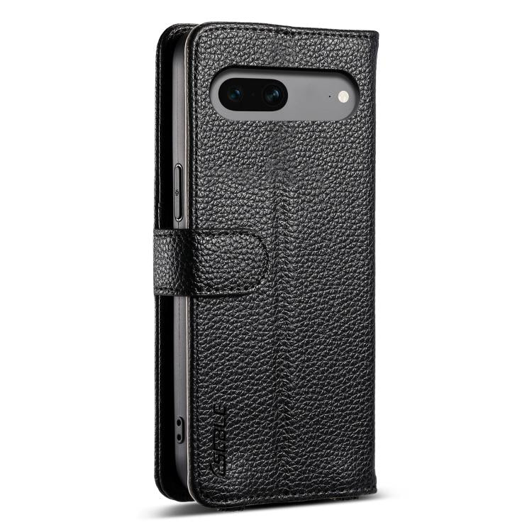 For Google Pixel 8 ESEBLE E11 Colorful Litchi Pattern Zipper Wallet Leather Phone Case(Black) by ESEBLE